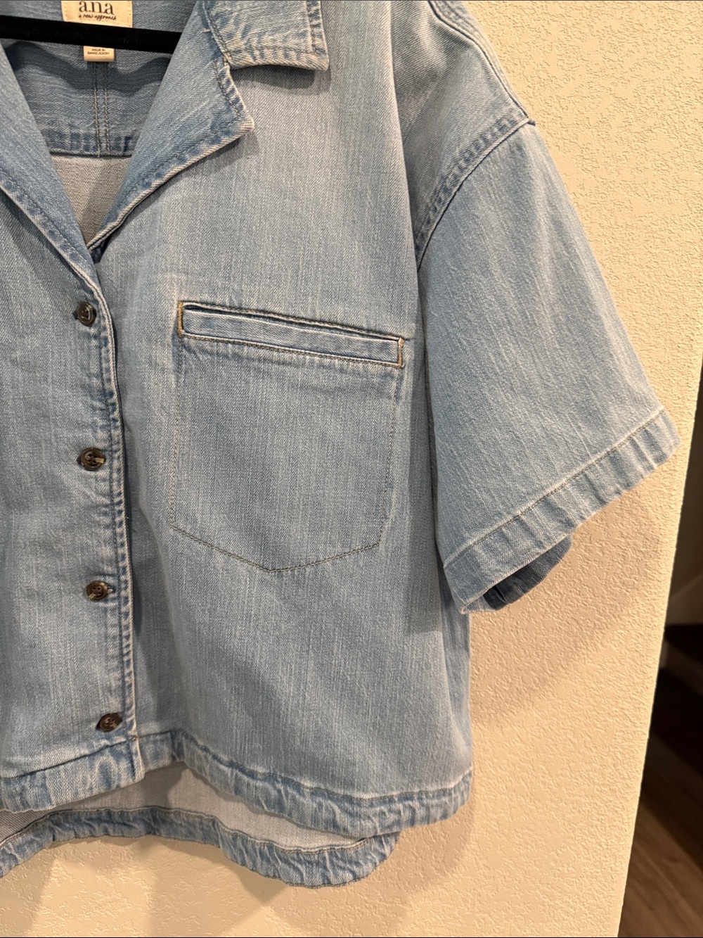 a.n.a Light Blue Denim Oversized Jacket - Picture 4 of 8